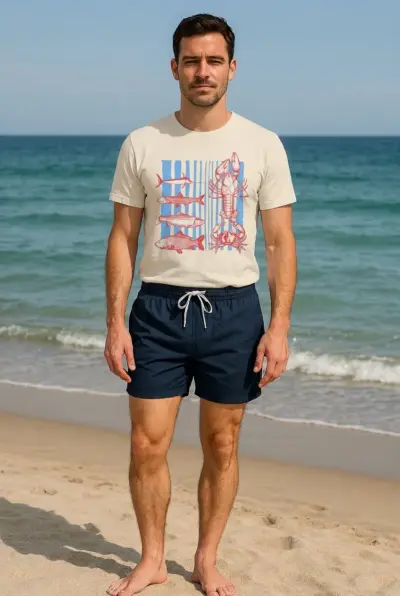 Seafood shirt organic